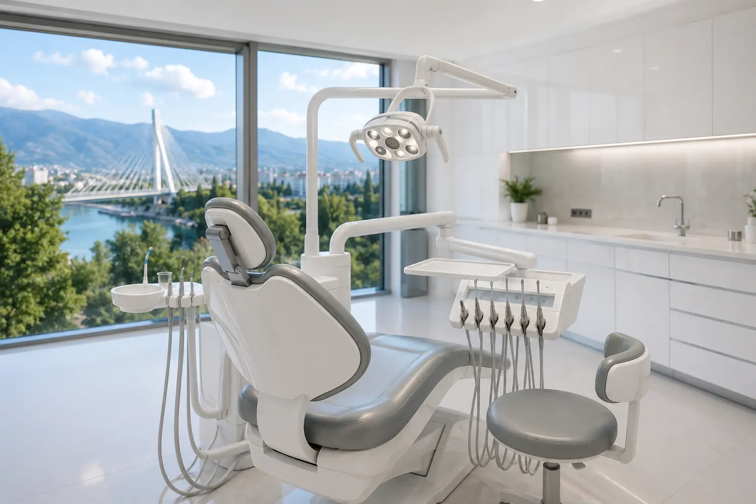 Cirkon Dental Lab — ordinacija sa pogledom na Podgoricu